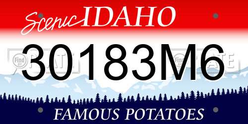 30183M6 Idaho License Plate