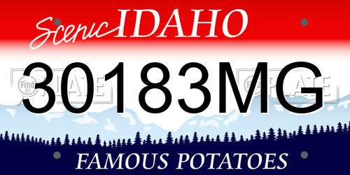 30183MG Idaho License Plate