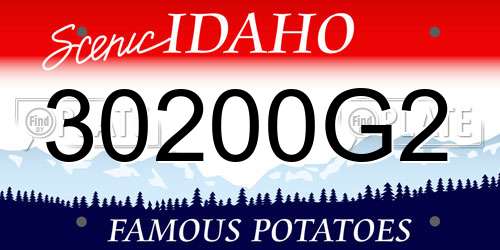 30200G2 Idaho License Plate