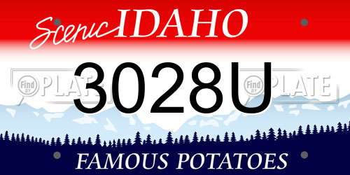 3028U Idaho License Plate