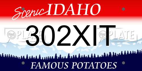 302XIT Idaho License Plate