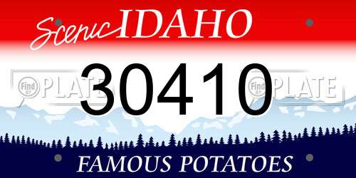 30410 Idaho License Plate