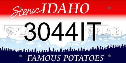 3044IT Idaho License Plate