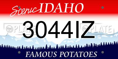 3044IZ Idaho License Plate