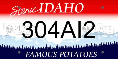 304AI2 Idaho License Plate