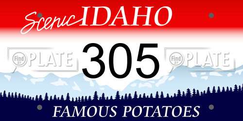 305 Idaho License Plate