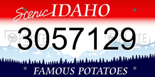 3057129 Idaho License Plate