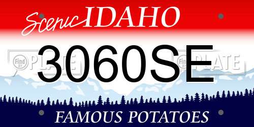 3060SE Idaho License Plate