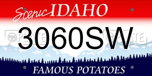 3060SW Idaho License Plate