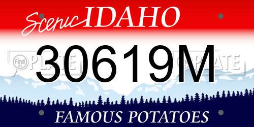 30619M Idaho License Plate