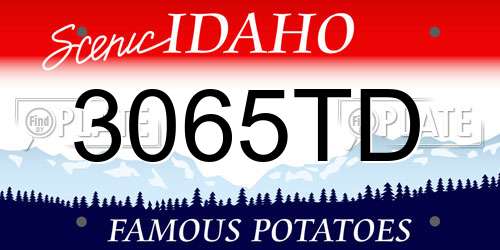 3065TD Idaho License Plate