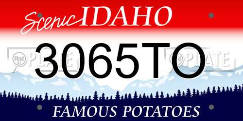 3065TO Idaho License Plate