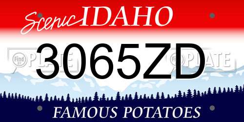 3065ZD Idaho License Plate