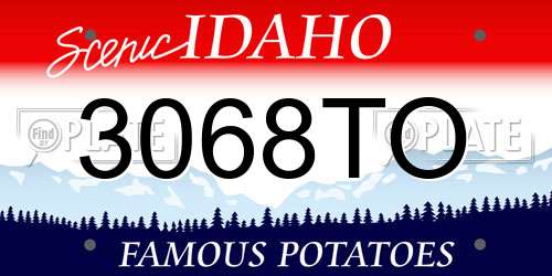3068TO Idaho License Plate