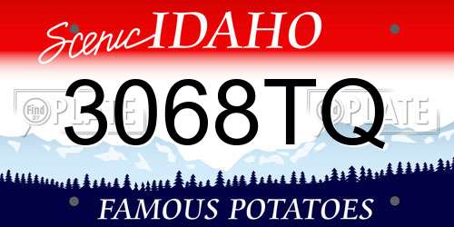 3068TQ Idaho License Plate