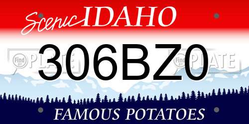 306BZ0 Idaho License Plate