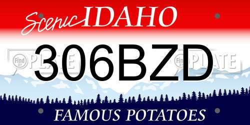 306BZD Idaho License Plate