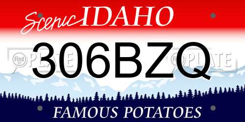 306BZQ Idaho License Plate