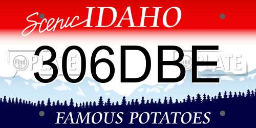 306DBE Idaho License Plate