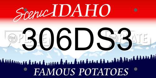 306DS3 Idaho License Plate