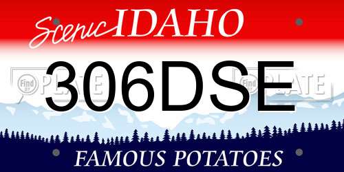 306DSE Idaho License Plate