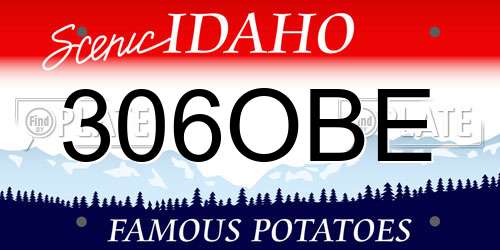 306OBE Idaho License Plate