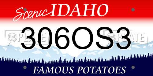 306OS3 Idaho License Plate