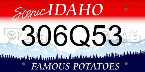 306Q53 Idaho License Plate