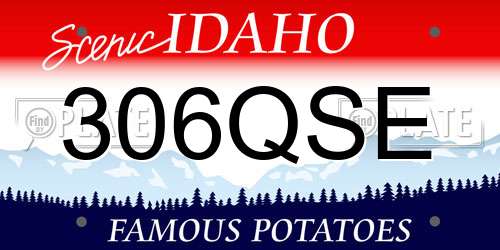306QSE Idaho License Plate