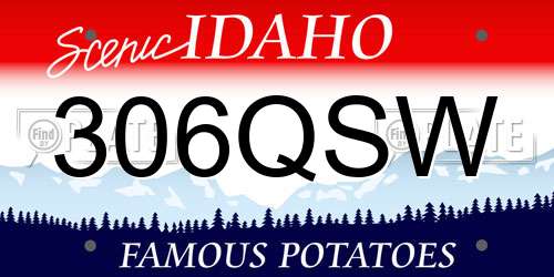 306QSW Idaho License Plate