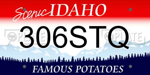 306STQ Idaho License Plate