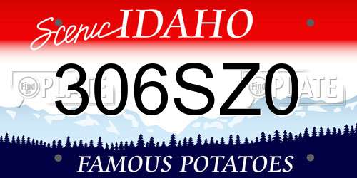 306SZ0 Idaho License Plate