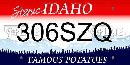 306SZQ Idaho License Plate