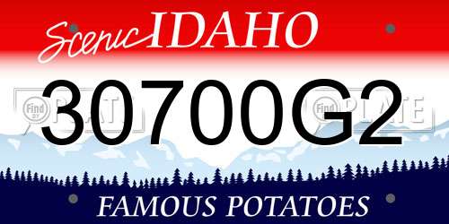 30700G2 Idaho License Plate
