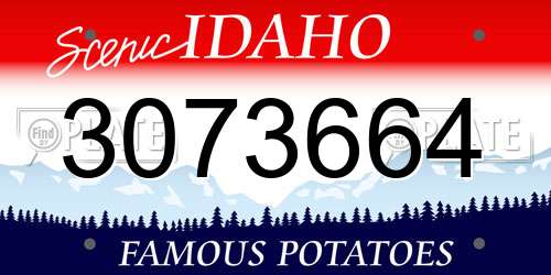 3073664 Idaho License Plate