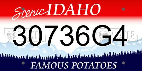30736G4 Idaho License Plate