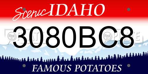 3080BC8 Idaho License Plate