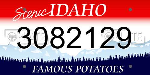 3082129 Idaho License Plate