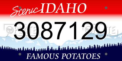 3087129 Idaho License Plate
