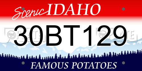 30BT129 Idaho License Plate