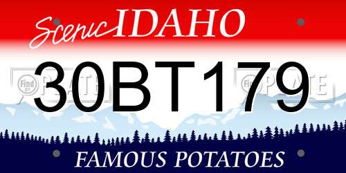 30BT179 Idaho License Plate