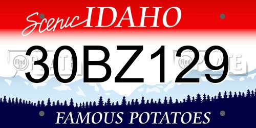 30BZ129 Idaho License Plate