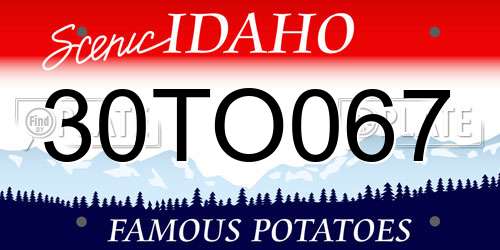 30TO067 Idaho License Plate