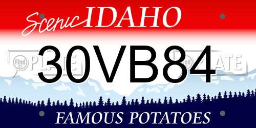 30VB84 Idaho License Plate