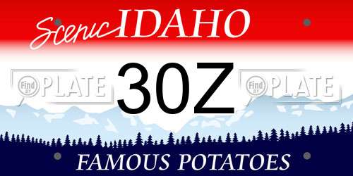 30Z Idaho License Plate