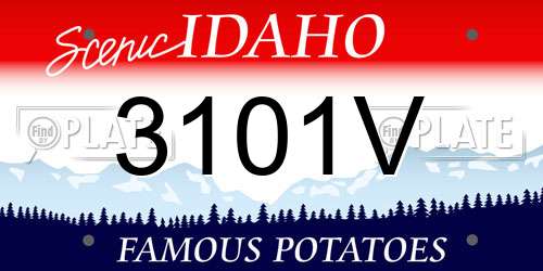 3101V Idaho License Plate