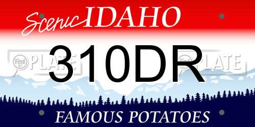 310DR Idaho License Plate