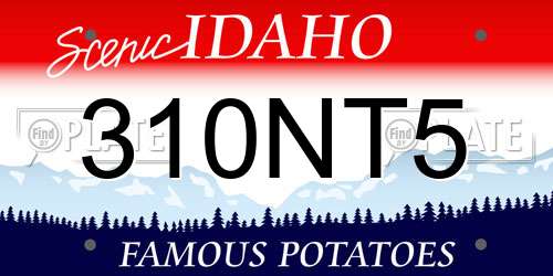 310NT5 Idaho License Plate
