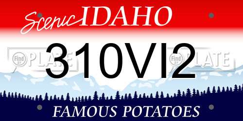 310VI2 Idaho License Plate