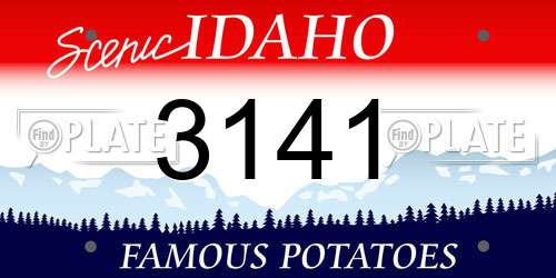 3141 Idaho License Plate